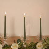 12 Pack Dusty Sage Green Premium Wax Taper Candles, Unscented Candles - 10inch