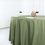 132inch Eucalyptus Sage Green Seamless Polyester Round Tablecloth