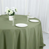 132inch Eucalyptus Sage Green Seamless Polyester Round Tablecloth