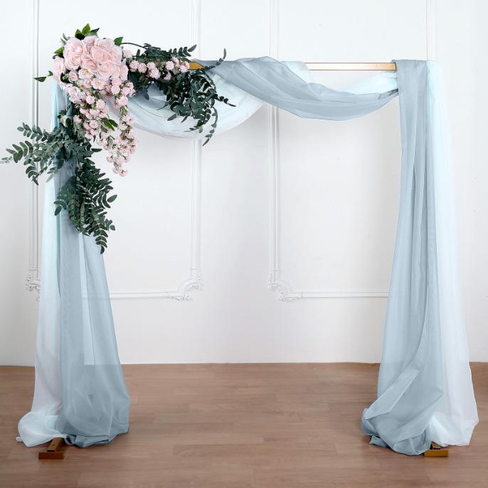 Light blue roses with green leaves on white fur