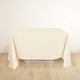 70" Beige Premium Scuba Wrinkle Free Square Tablecloth, Scuba Polyester Tablecloth