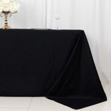 90"x132" Black Rectangle Chambury Casa 100% Cotton Tablecloth