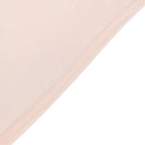 Blush Stretch Spandex Rectangle Tablecloth 6ft Wrinkle Free Fitted Table Cover