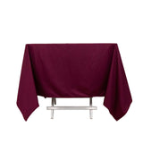 70" Burgundy Premium Scuba Wrinkle Free Square Tablecloth, Scuba Polyester Tablecloth