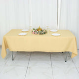 60"x102" Champagne Premium Polyester Rectangular Tablecloth - 220GSM