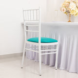 5 Pack Turquoise Stretch Chiavari Chair Cushion Covers, Spandex Fitted Dining Chair