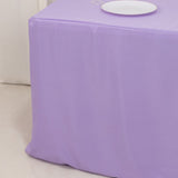 Lavender Lilac Fitted Polyester Rectangle Tablecloth 6ft Table Cover For 72x30inch Tables