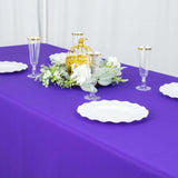 90x132inch Purple 200 GSM Seamless Premium Polyester Rectangular Tablecloth