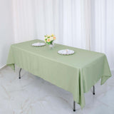 60"x126" Sage Green Polyester Rectangular Tablecloth