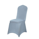 Dusty Blue Spandex Stretch Fitted Banquet Slip On Chair Cover - 160 GSM