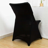 Black Stretch Spandex Lifetime Folding Chair Cover