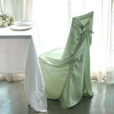 Sage Green Satin Self-Tie Universal Chair Cover, Folding, Dining, Banquet and Standard