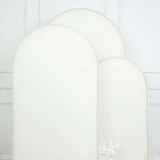 Set of 3 | Matte Ivory Spandex Fitted Chiara Backdrop Stand Cover For Round Top