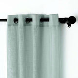 2 Pack | Handmade Dusty Blue Faux Linen Curtains 52x84inch Curtain Panels With Chrome Grommets