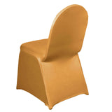 Gold Spandex Stretch Fitted Banquet Slip On Chair Cover - 160 GSM