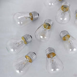 24 Pack | 11W Incandescent Warm White S14 Outdoor String Light Bulbs + 1 Extra Replacement Bulb FREE