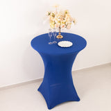 Royal Blue Highboy Spandex Cocktail Table Cover, Fitted Stretch Tablecloth