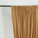 2 Pack Gold Durable Flame Resistant Scuba Polyester Curtain Panel Backdrops