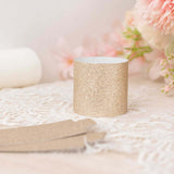 50 Pack Beige Glitter Paper Napkin Holders, 1.5inch Disposable Napkin Rings