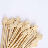 100 Pack Natural Eco Friendly Bird Bamboo Skewers Cocktail Picks 5inch Biodegradable Fruit Appetizer