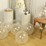 10 Pack Clear Biodegradable Balloons, 18" Thickened Extra Strong Eco-friendly Latex Helium Party