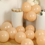 50 Pack Matte Pastel Peach Biodegradable Balloons 12inch, Round Eco-friendly