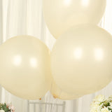 10 Pack Matte Pastel Cream Biodegradable Balloons 18inch, Round Eco-friendly