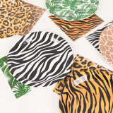 60 Pcs Animal Safari Print Disposable Dinnerware Set, Jungle Theme