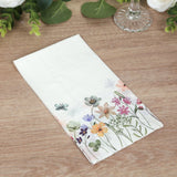 50 Pack Wildflower Butterfly Paper Party Napkins, Soft 2-Ply Highly Absorbent