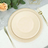 50 Pack | 8inch Natural Biodegradable Bagasse Salad Plates