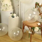 10 Pack Clear Biodegradable Balloons, 18" Thickened Extra Strong Eco-friendly Latex Helium Party