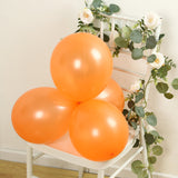 50 Pack Orange Biodegradable Balloons, Thickened Extra Strong Eco-friendly Latex Helium