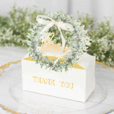 25 Pack White Thank You Candy Treat Boxes with Ribbon