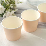 Blush 10oz Eco-Friendly Paper Dessert Cups, Disposable Ice Cream Yogurt Bowls - 300 GSM