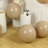 10 Pack Matte Pastel Taupe Biodegradable Balloons 18inch, Round Eco-friendly