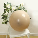 10 Pack Matte Pastel Taupe Biodegradable Balloons 18inch, Round Eco-friendly