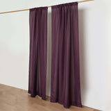 2 Pack Eggplant Polyester Event Curtain Drapes, 10ftx8ft Backdrop Event Panels With Rod Pockets