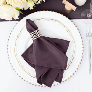 Elegant Eggplant Seamless Cloth Dinner Napkins for Stylish Table Settings