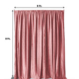 8ft Dusty Rose Premium Velvet Backdrop Curtain Panel Privacy Drape