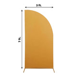 7ft Matte Gold Spandex Half Moon Chiara Backdrop Stand Cover