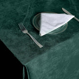 90inch x 156inch Hunter Emerald Green Seamless Premium Velvet Rectangle Tablecloth, Reusable Linen