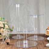 3-Tier Clear Acrylic Cake Stand Set, Cupcake Holder Dessert Pedestals