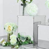 Set of 5 | Silver Mirror Finish Acrylic Pedestal Risers 