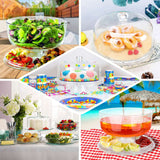 12inch Clear Acrylic Cake Plate Stand & Dome Lid, Multipurpose Serving Dish