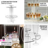 Acrylic Champagne Glasses Flutes Display Stand, Wine Glass Rack Tower