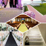 3ftx50ft White Glitter Wedding Aisle Runner Non-Woven Red Carpet Runner Hollywood, Glam Parties