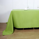 90inch x 132inch Apple Green Polyester Rectangular Tablecloth