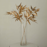 2 Pack | 33inch Shiny Metallic Gold Artificial Bamboo Leaf Branches