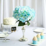 5 Bushes | Baby Blue Artificial Silk Hydrangea Flower Bouquets