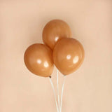 25 Pack | 12inch Matte Pastel Caramel Helium or Air Latex Party Balloons